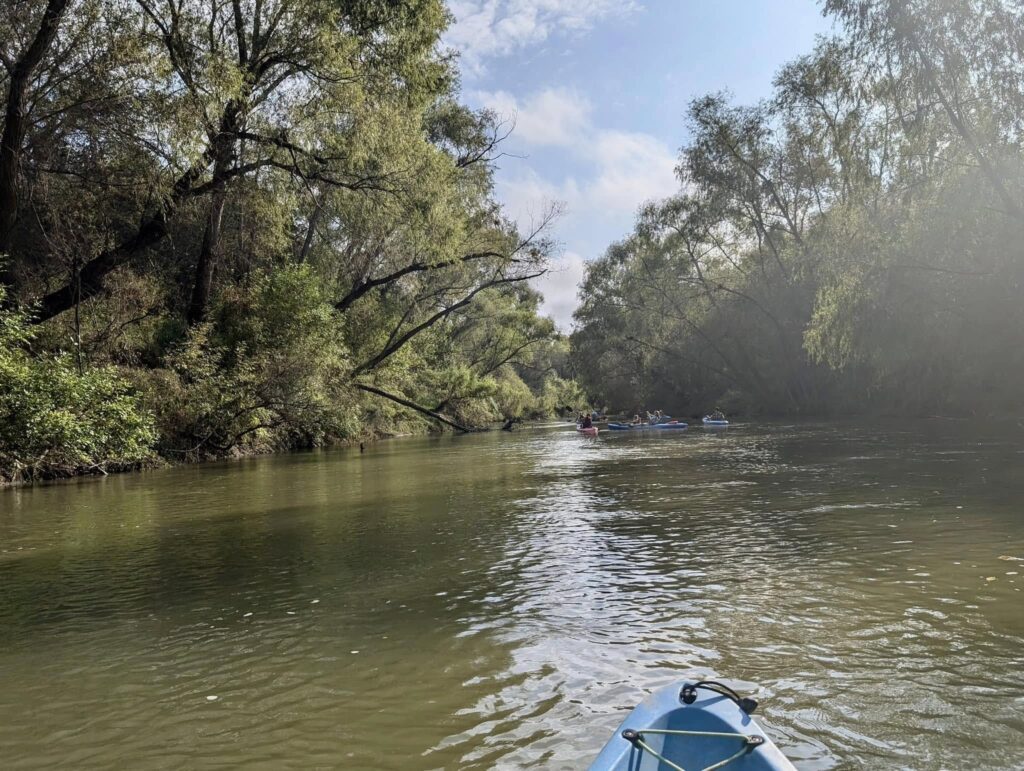Fall 2024 paddlers on river