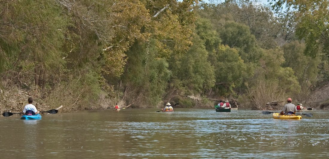 Paddlers on the Goliad Canoe Trail