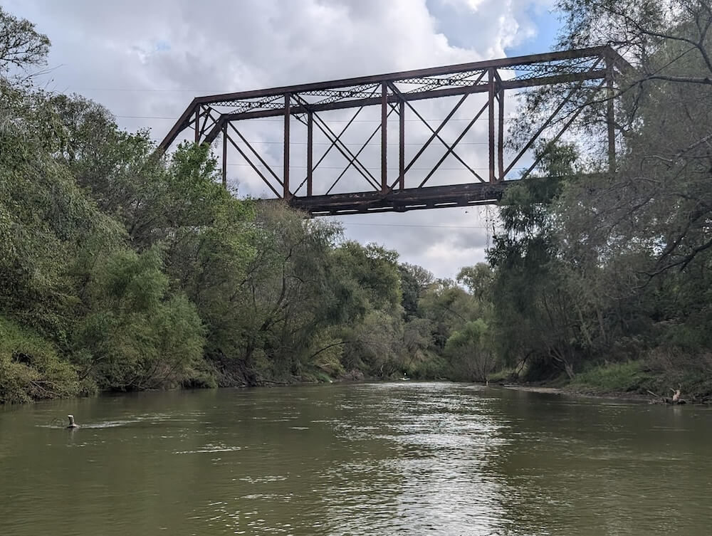 Bridge across the San Antonio river in Goliad